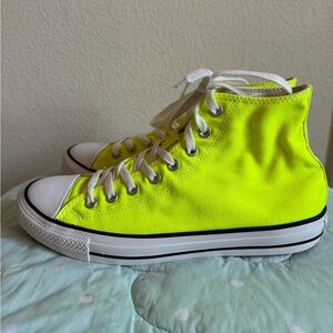 Converse Neon Yellow High-Top Sneakers Womens size 12 / Mens 10